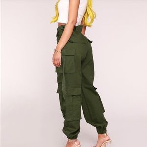 Obey My Commands Cargo Pants Olive (FASHION NOVA)